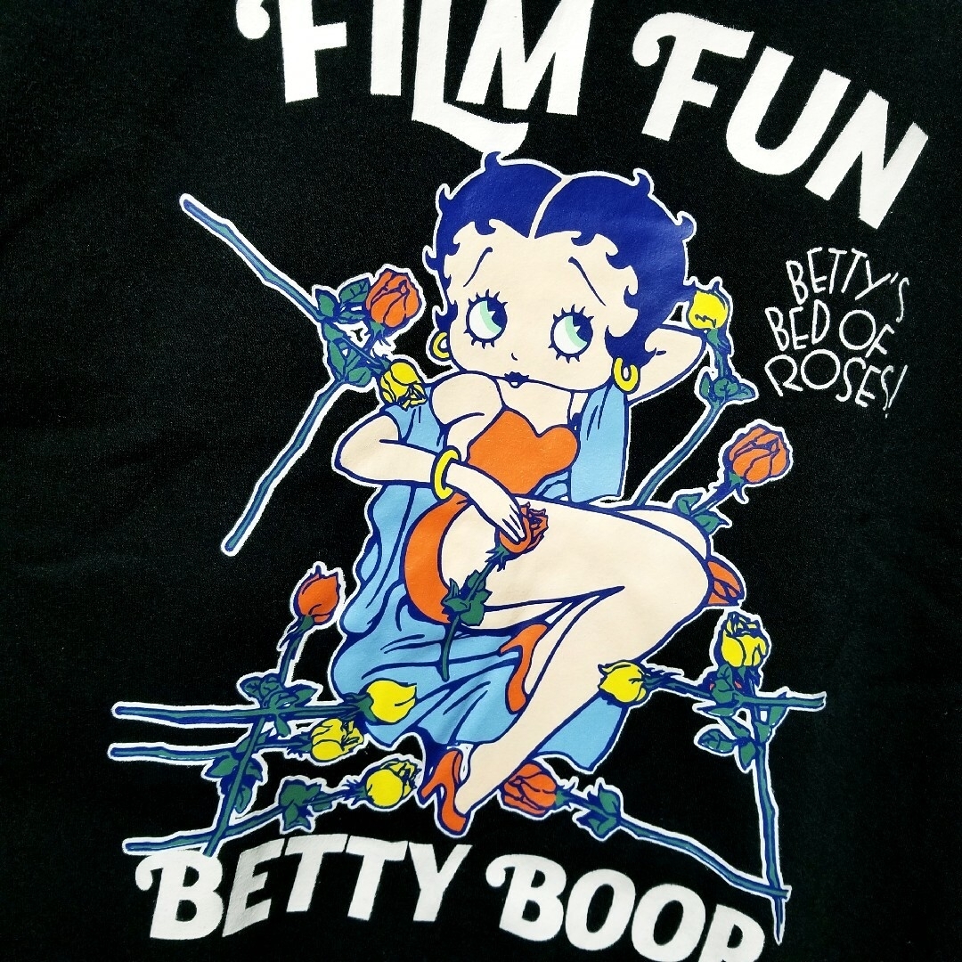 Betty Boop(ベティブープ)のBettyBoop（ベティブープ）新品　裏起毛　トレーナー　黒 メンズのトップス(スウェット)の商品写真