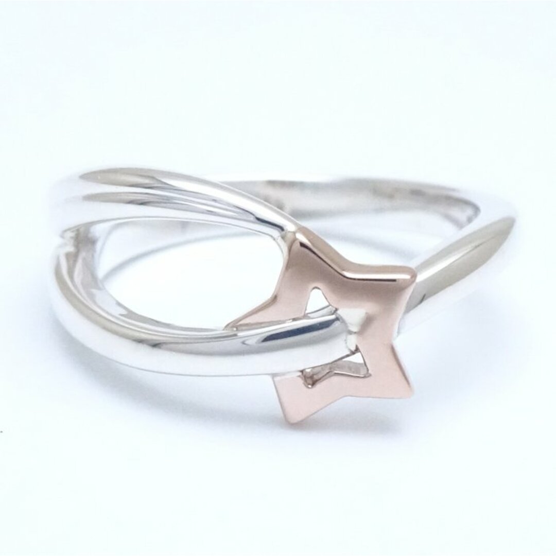 STAR JEWELRY(スタージュエリー)のSTAR JEWELRY スタージュエリー スター リング 指輪 10号 シルバー925xK18PG ピンクゴールド /291259【中古】【BJ】 レディースのアクセサリー(リング(指輪))の商品写真