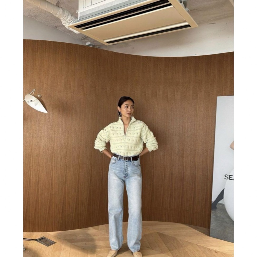 SeaRoomlynn - 【Searoomlynn ハーフジップ】スカラップKNIT zip SeaRoomlynn - 【Searoomlynn ハーフジップ】スカラップKNIT zip