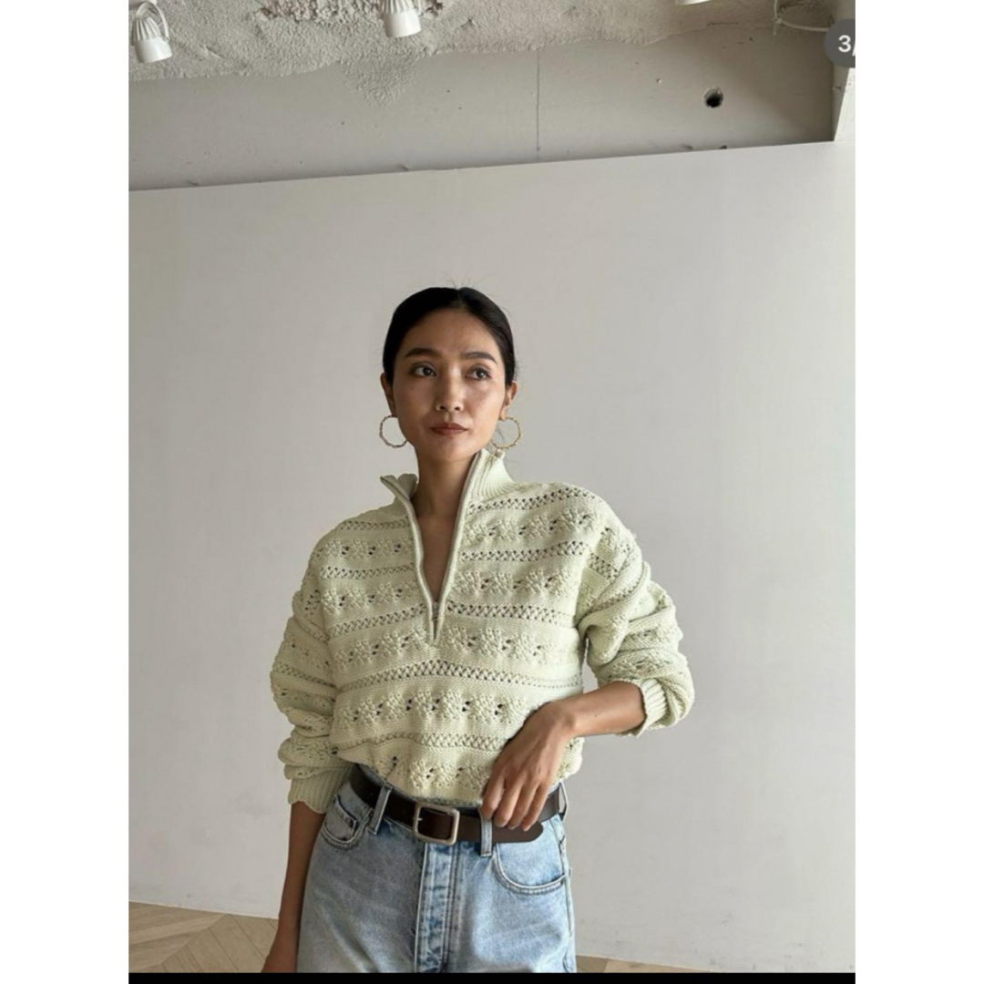 SeaRoomlynn - 【Searoomlynn ハーフジップ】スカラップKNIT zip SeaRoomlynn - 【Searoomlynn ハーフジップ】スカラップKNIT zip