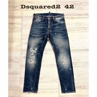 ディースクエアード(DSQUARED2)の美品 ディースクエアード ダメージ ウォッシュ デニム パンツ 42(デニム/ジーンズ)