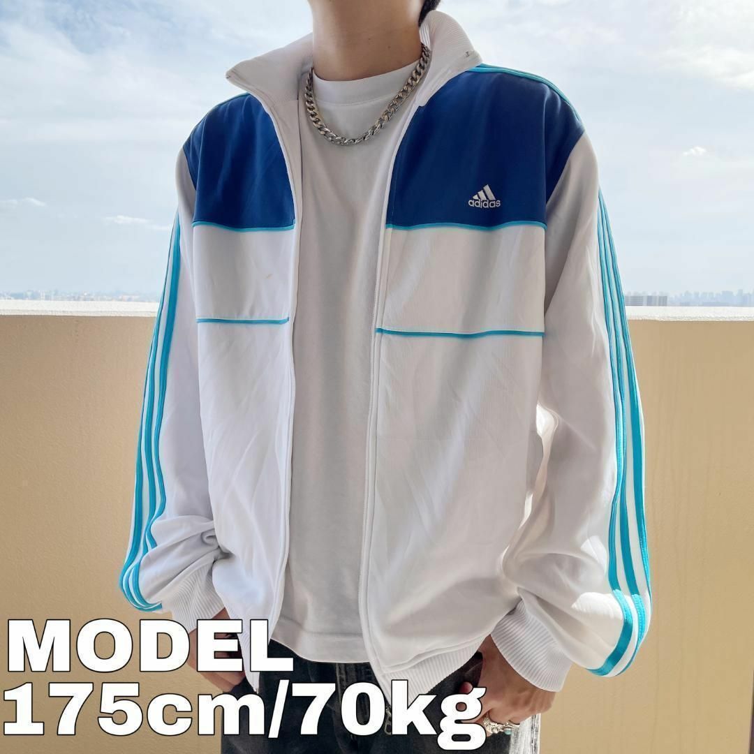 アディダス adidasトラックジャケット 白 水色 青 ホワイト ブルー L | フリマアプリ ラクマ アディダス adidasトラックジャケット 白 水色 青 ホワイト ブルー L | フリマアプリ ラクマ