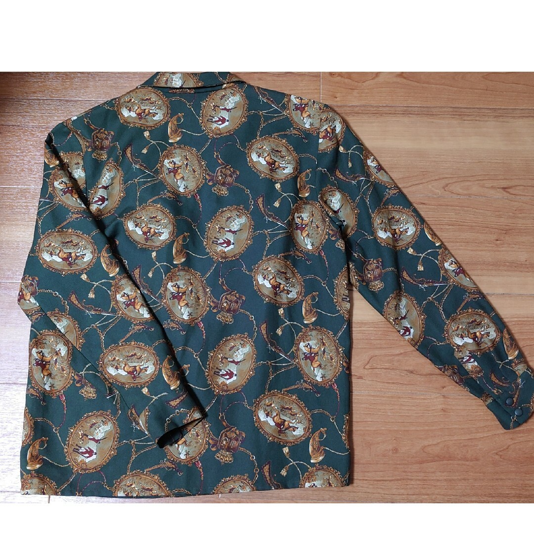 シャツ ジャケット レトロ ヴィンテージ 古着 古着系 グリーン 緑 ブラウン