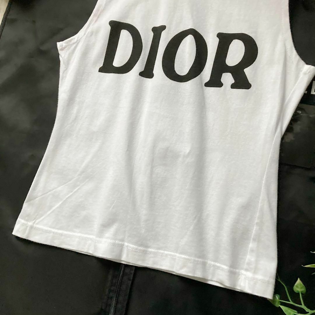 Christian Dior(クリスチャンディオール)のクリスチャンディオール　ガリアーノ期　タンクトップ　ロゴプリント　フランス製 レディースのトップス(Tシャツ(半袖/袖なし))の商品写真