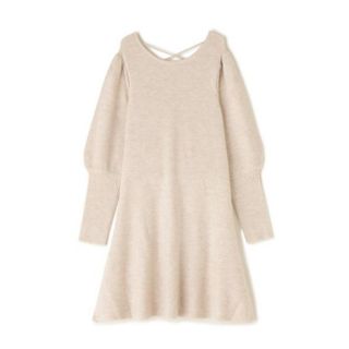 ナチュラルビューティーベーシック(NATURAL BEAUTY BASIC)のナチュラルビューティーベーシック♡バックシャンミニニットワンピース(ひざ丈ワンピース)