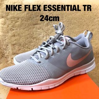 ナイキ(NIKE)のNIKE ナイキ flex essential TR グレー ピンク スニーカー(スニーカー)