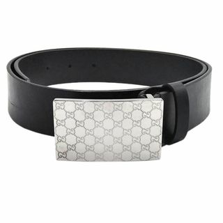 Gucci - 《希少》GUCCI ベルト ブラック GGバックル メンズ レザー