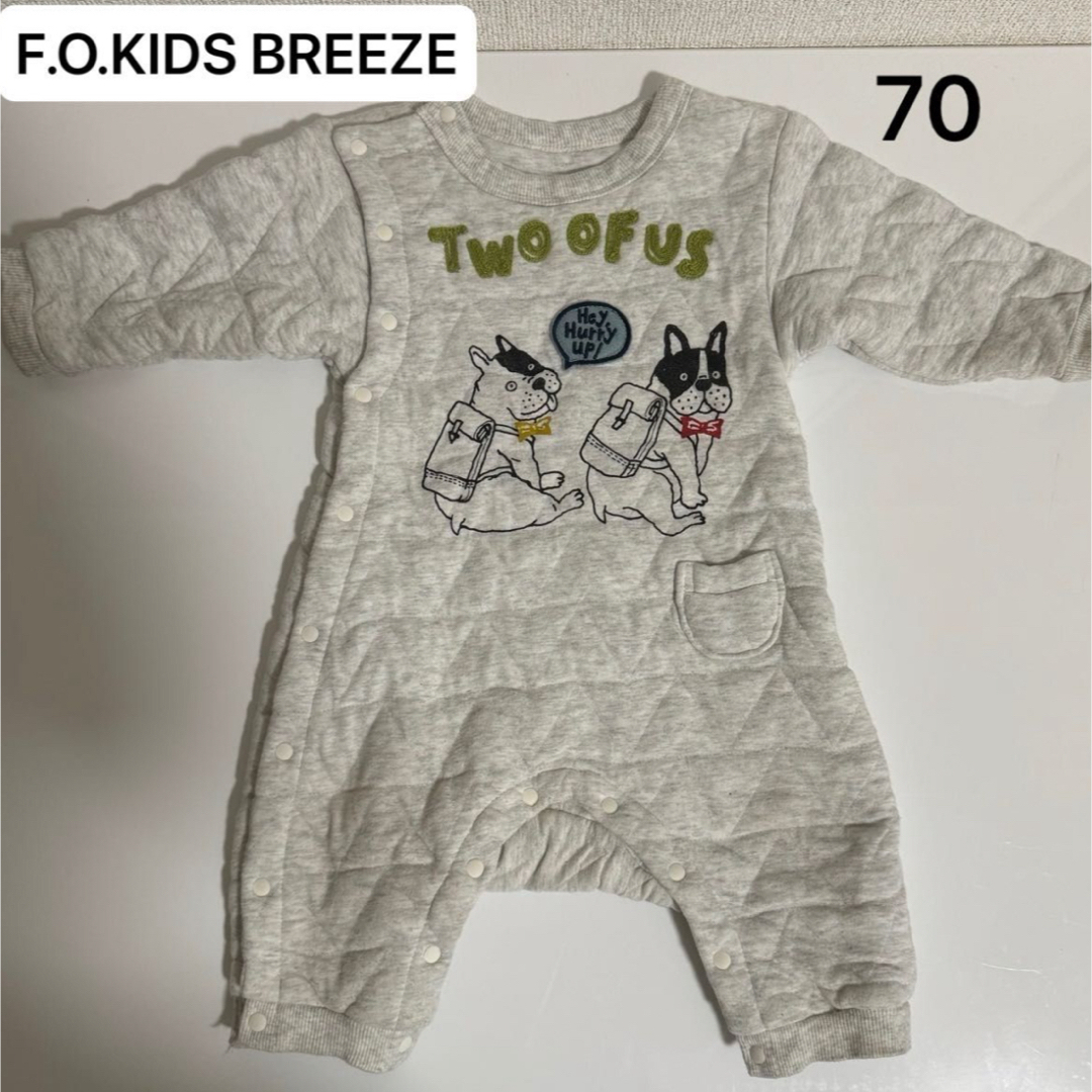 F.O.KIDS(エフオーキッズ)のF.O.KIDS BREEZE キルトカバーオール 冬 防寒  70 ロンパース キッズ/ベビー/マタニティのベビー服(~85cm)(カバーオール)の商品写真