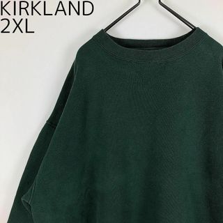 カークランドKIRKLAND 無地 スウェット トレーナー ネイビー紺 2XL(スウェット)