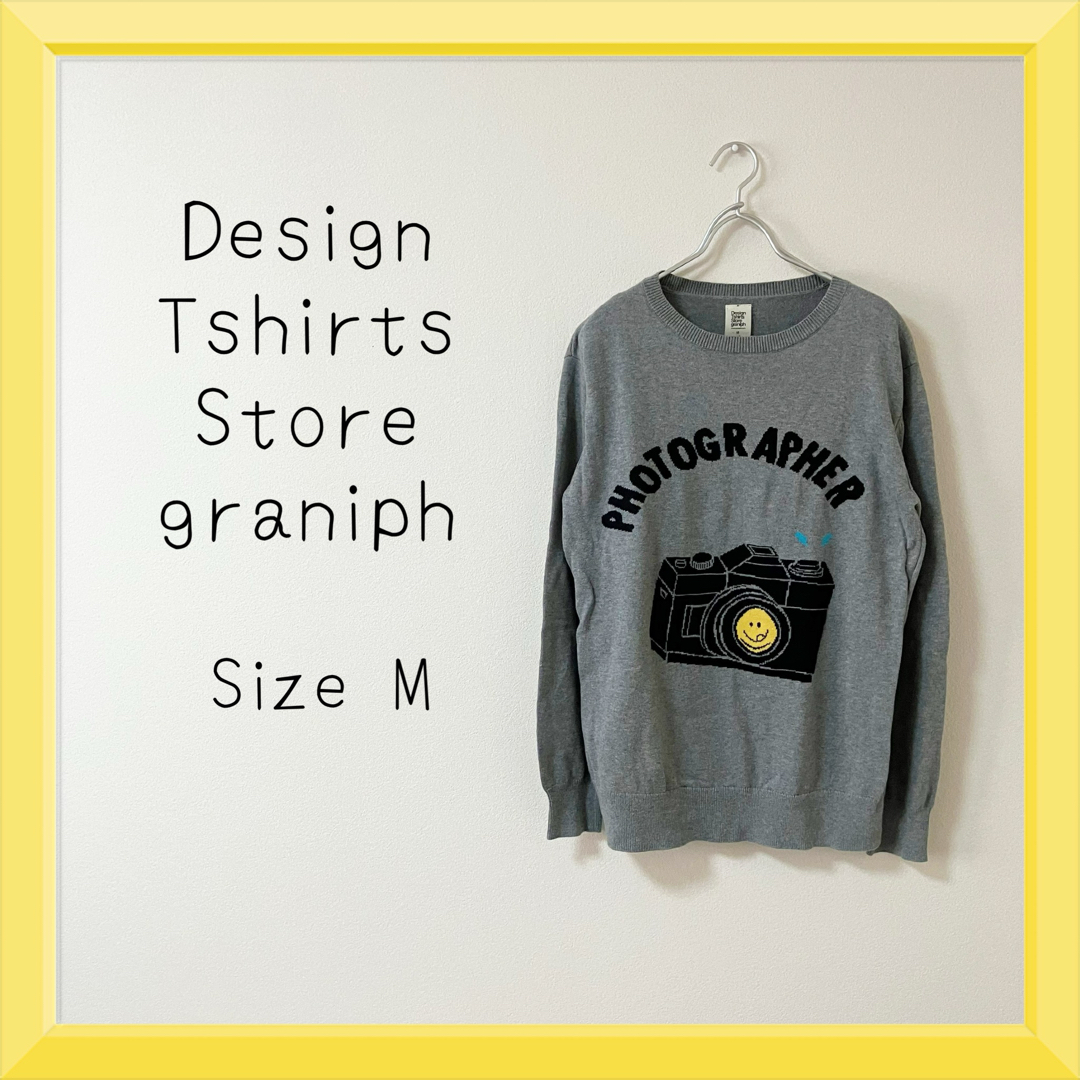 Design Tshirts Store graniph(グラニフ)の021 graniph カメラ ニット セーター メンズのトップス(ニット/セーター)の商品写真