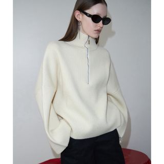 エイミーイストワール(eimy istoire)のjosemoon★ZIP-UP WOOL KNIT TOPS(ニット/セーター)