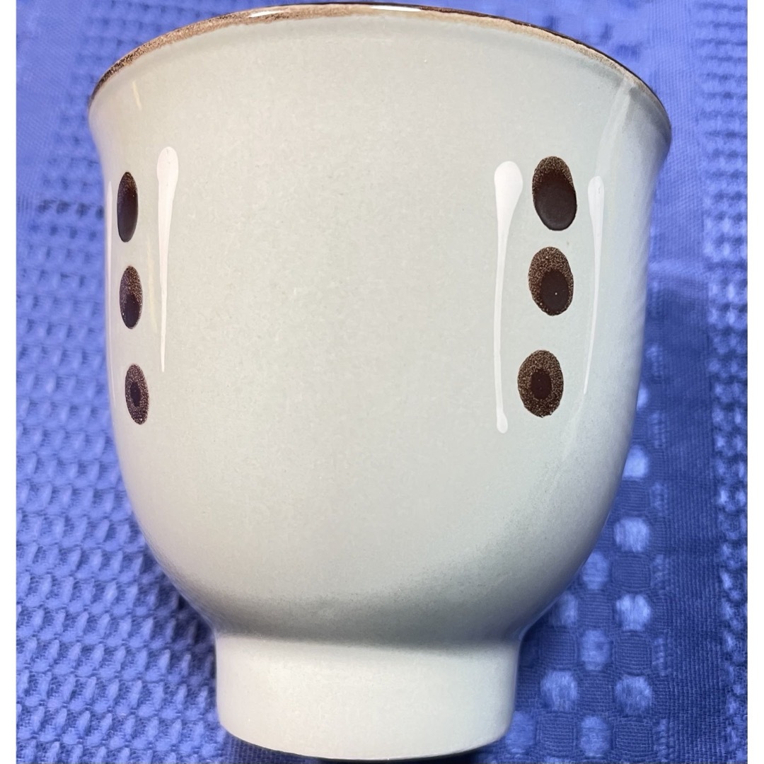 手焼き風　湯呑み茶碗　青磁色　5客セット インテリア/住まい/日用品のキッチン/食器(食器)の商品写真
