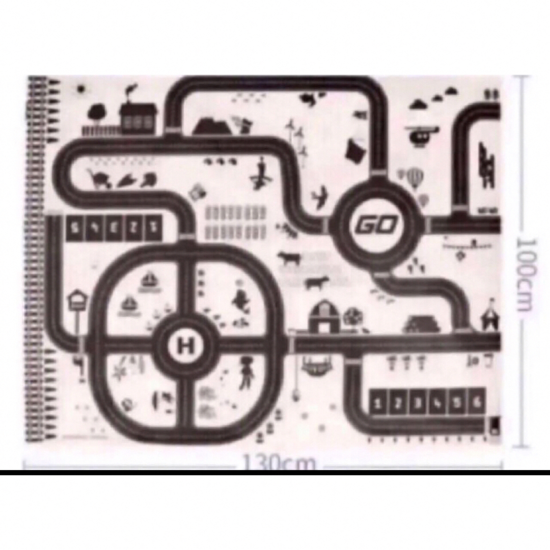 ベビープレイマット ミニカー 道路マップ　ベビーシート キッズ/ベビー/マタニティのおもちゃ(知育玩具)の商品写真