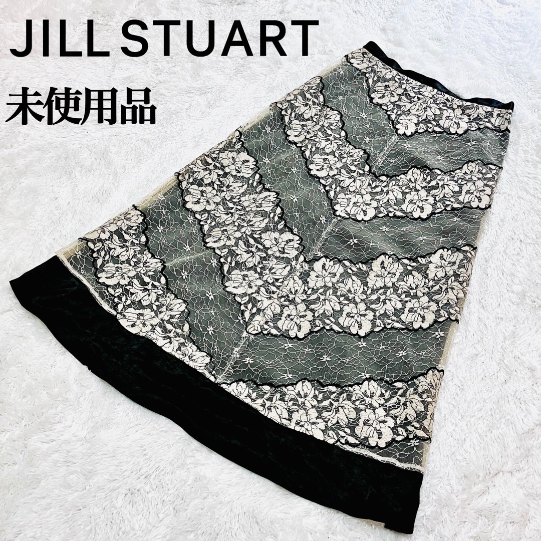 JILLSTUART(ジルスチュアート)の未使用✨ JILL STUART ジル スチュアート レースフレアロングスカート レディースのスカート(ロングスカート)の商品写真