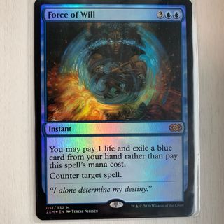 マジックザギャザリング(マジック：ザ・ギャザリング)のMTG 意志の力　Force of Will ダブルマスターズ　foil 英語(シングルカード)