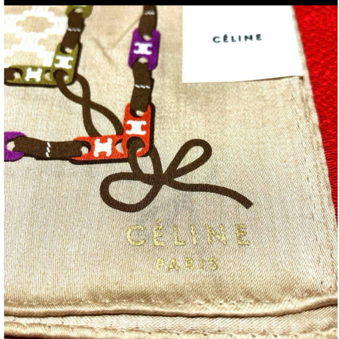 celine(セリーヌ)のCELINE セリーヌハンカチ　旧ロゴマカダム　新品未使用品 レディースのファッション小物(ハンカチ)の商品写真