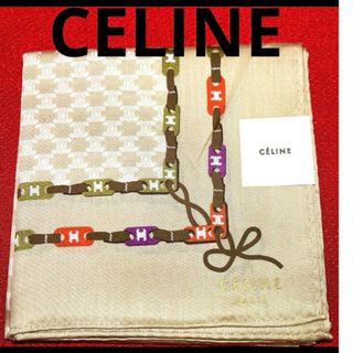 セリーヌ(celine)のCELINE セリーヌハンカチ　旧ロゴマカダム　新品未使用品(ハンカチ)