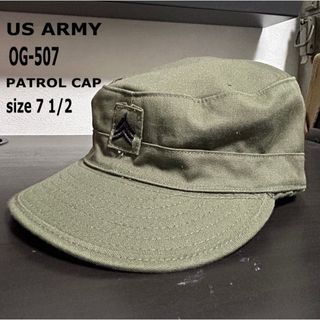 ミリタリー(MILITARY)の【米軍実物放出品】PATROL CAP OG-507 美品　7 1/2サイズ(個人装備)