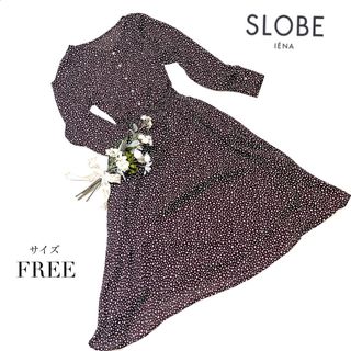 スローブイエナ(SLOBE IENA)のスローブ イエナ ワンピース　レディース　長袖　ブラウン　ひざ丈　上品　春服(ロングワンピース/マキシワンピース)