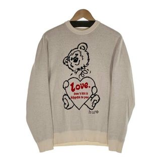 ハフ(HUF)のHUF ハフ Cotton Crewneck Sweater コットン クルーネックセーター ホワイト KN00463 Size M(ニット/セーター)