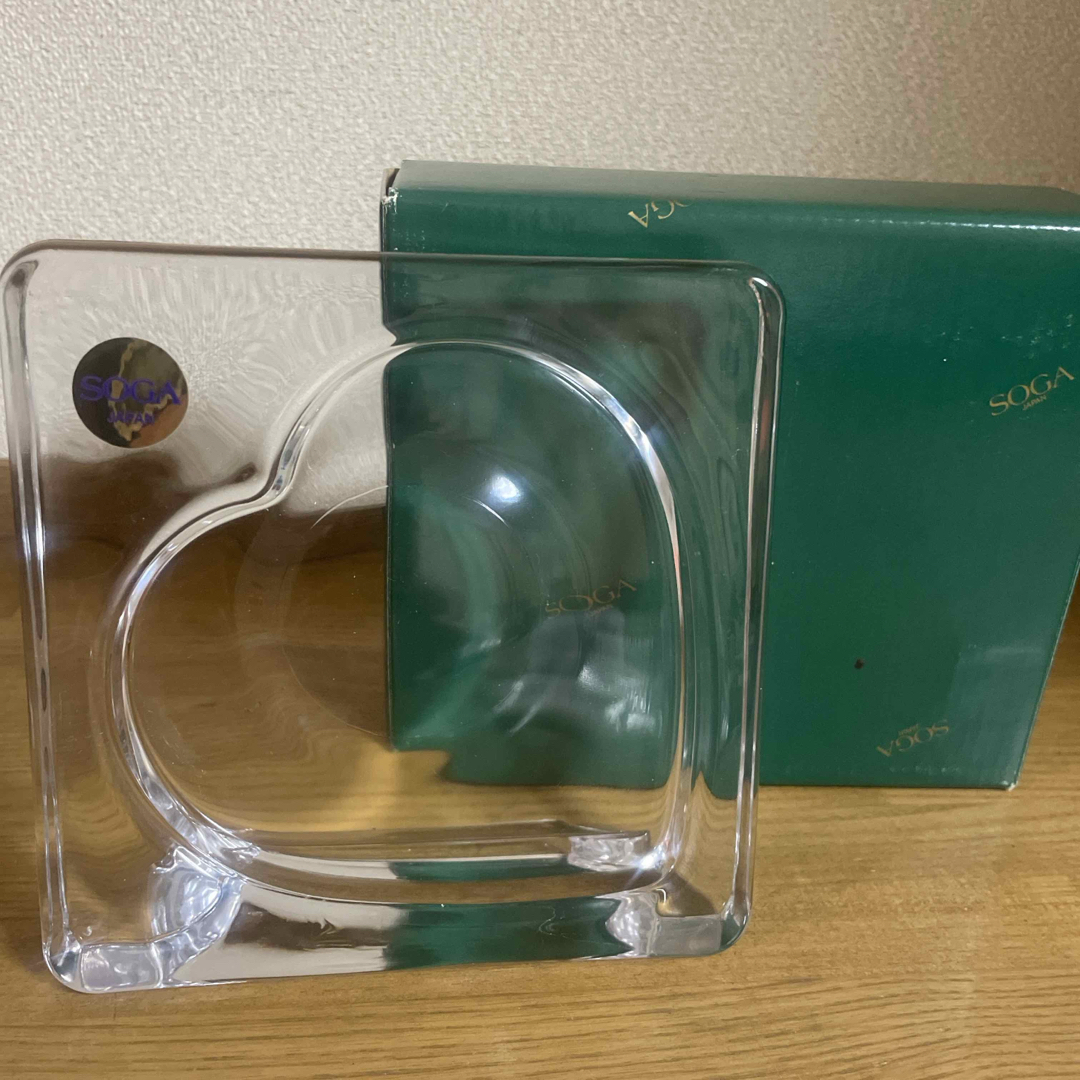 フォトフレーム（SOGAガラス）ハート インテリア/住まい/日用品のインテリア小物(フォトフレーム)の商品写真