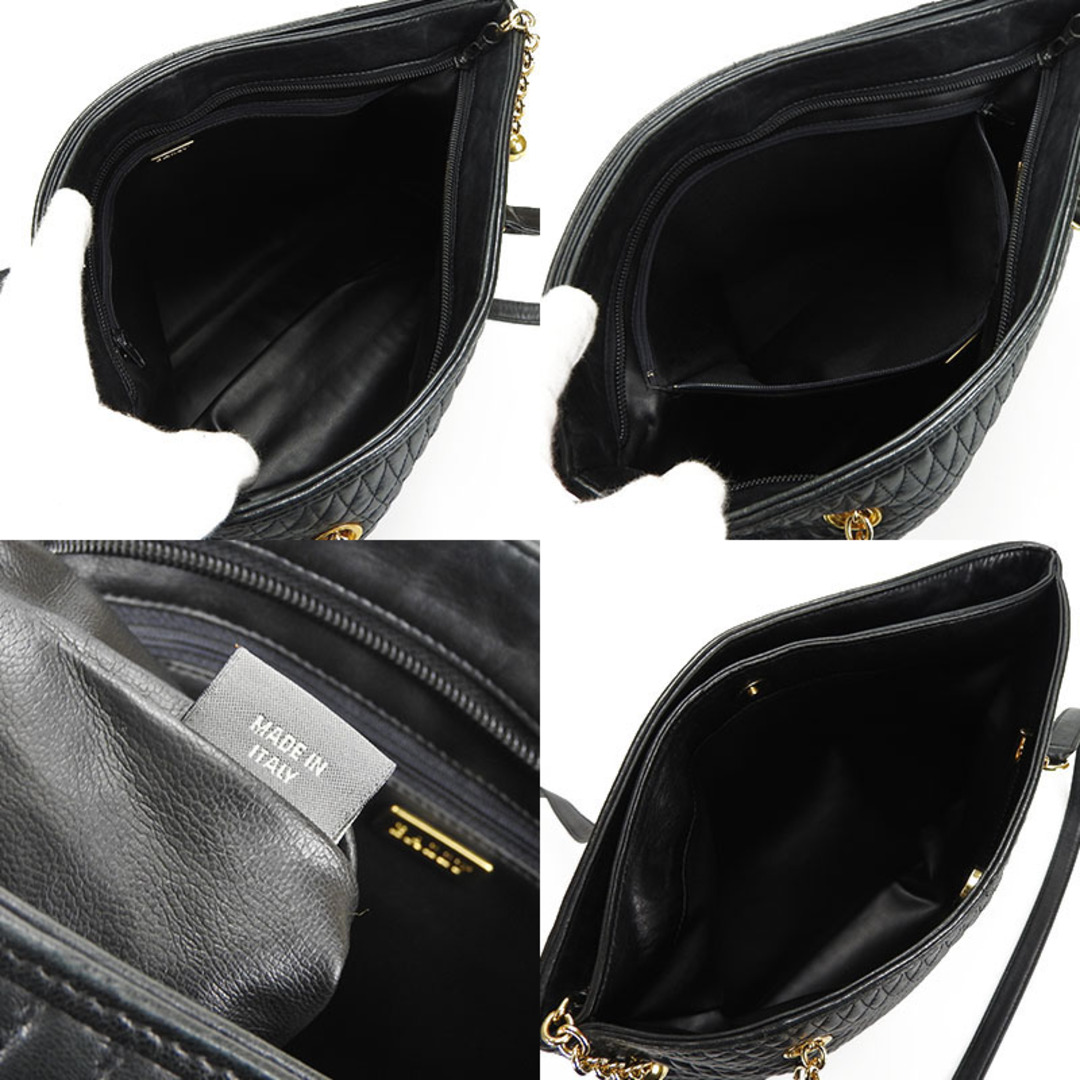 Bally(バリー)の【中古】 バリー トートバッグ レザー ブラック ゴールド金具 キルティング レディース 女性 BALLY レディースのバッグ(トートバッグ)の商品写真