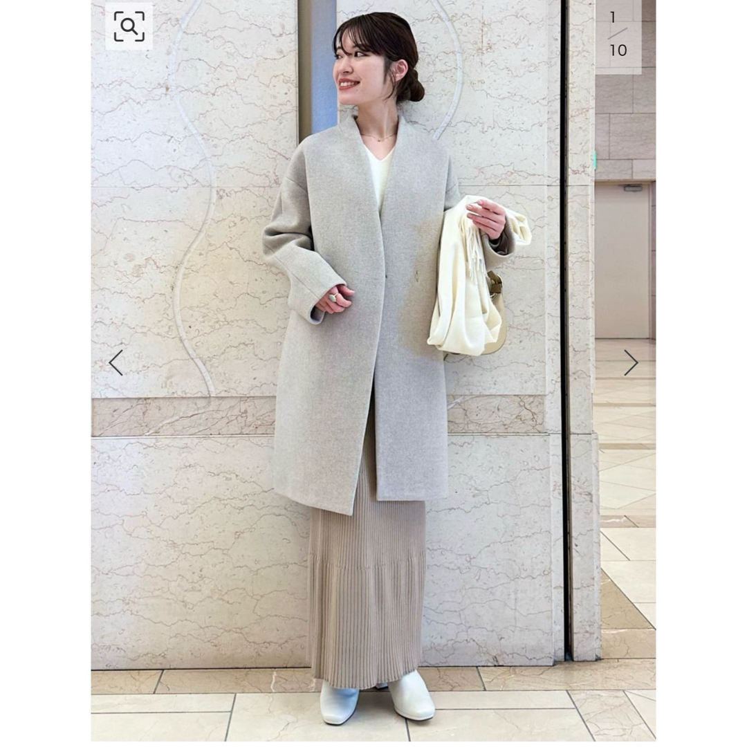 Noble - NOBLE 新品♡ MTRウールカシミヤミニマルVコート38 Noble - NOBLE 新品♡ MTRウールカシミヤミニマルVコート38