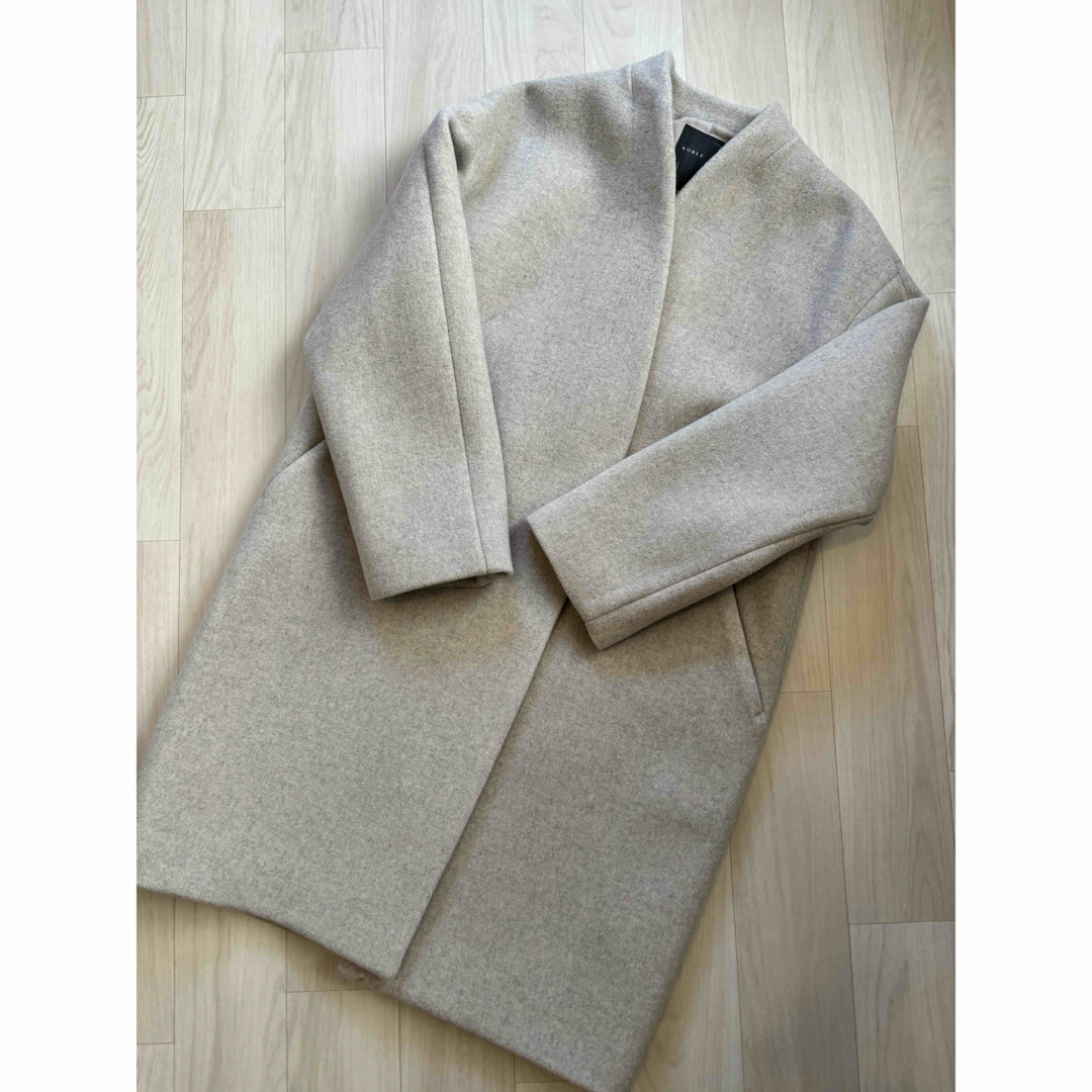 Noble - NOBLE 新品♡ MTRウールカシミヤミニマルVコート38 Noble - NOBLE 新品♡ MTRウールカシミヤミニマルVコート38