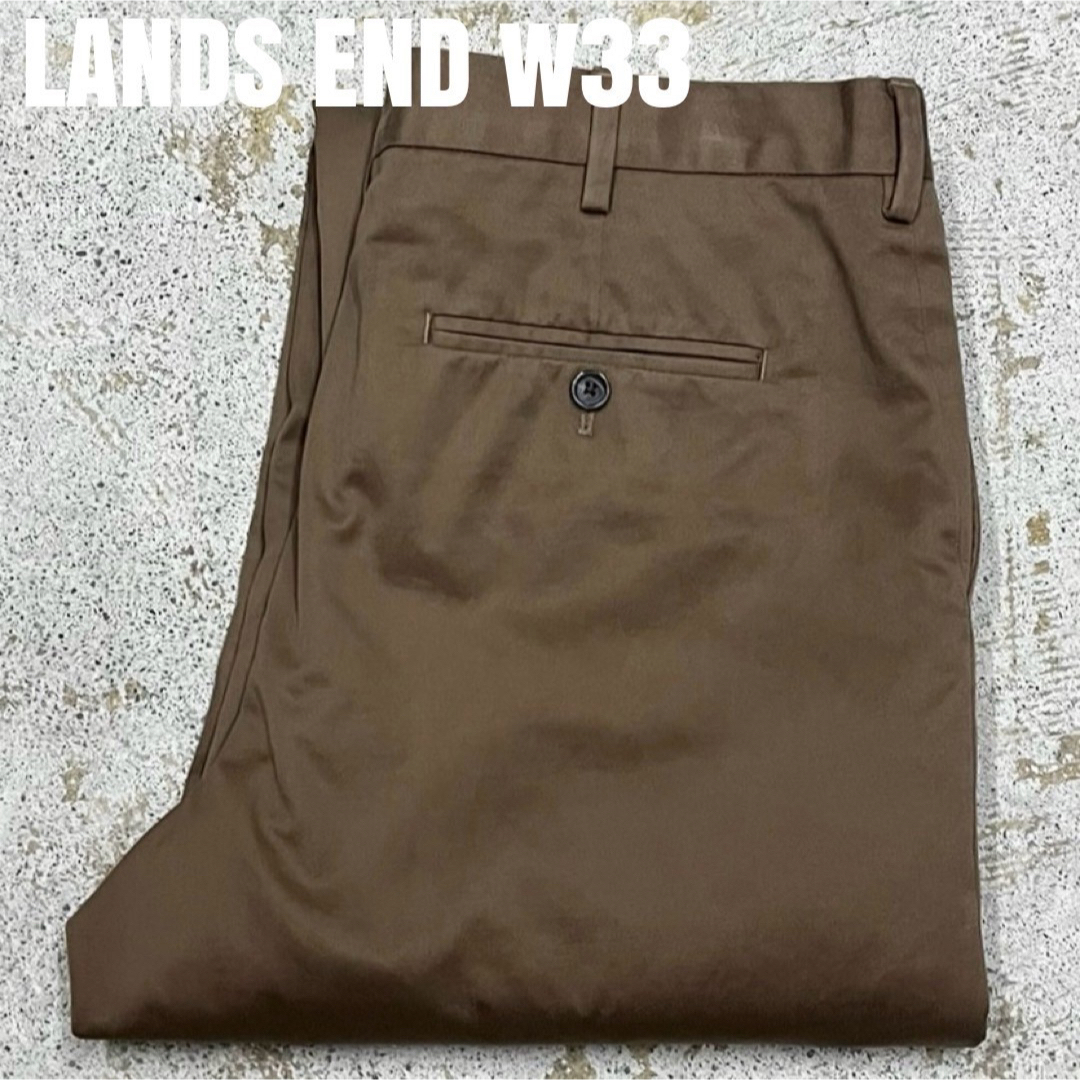 LANDS’END(ランズエンド)の＊7333 LANDS END ランズエンド　チノパン　スラックス　w33 メンズのパンツ(チノパン)の商品写真