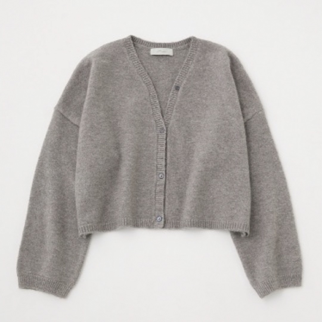 moussy(マウジー)の【M_】CROP KNIT BUTTON UP カーディガン レディースのトップス(カーディガン)の商品写真