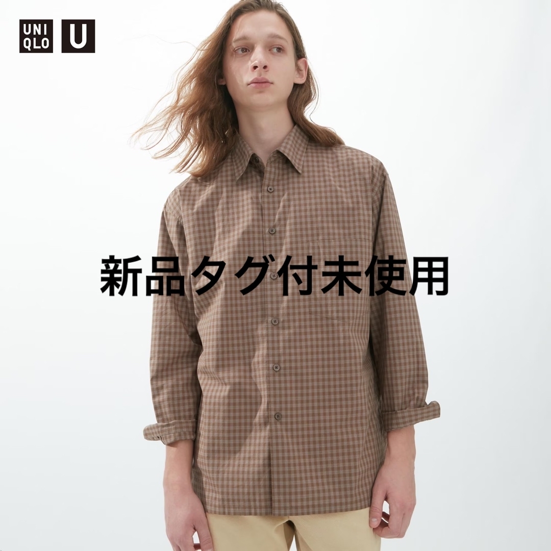 UNIQLO(ユニクロ)の【ユニクロu/uniqlo u】オーバーサイズチェックシャツ/M/メンズ メンズのトップス(シャツ)の商品写真