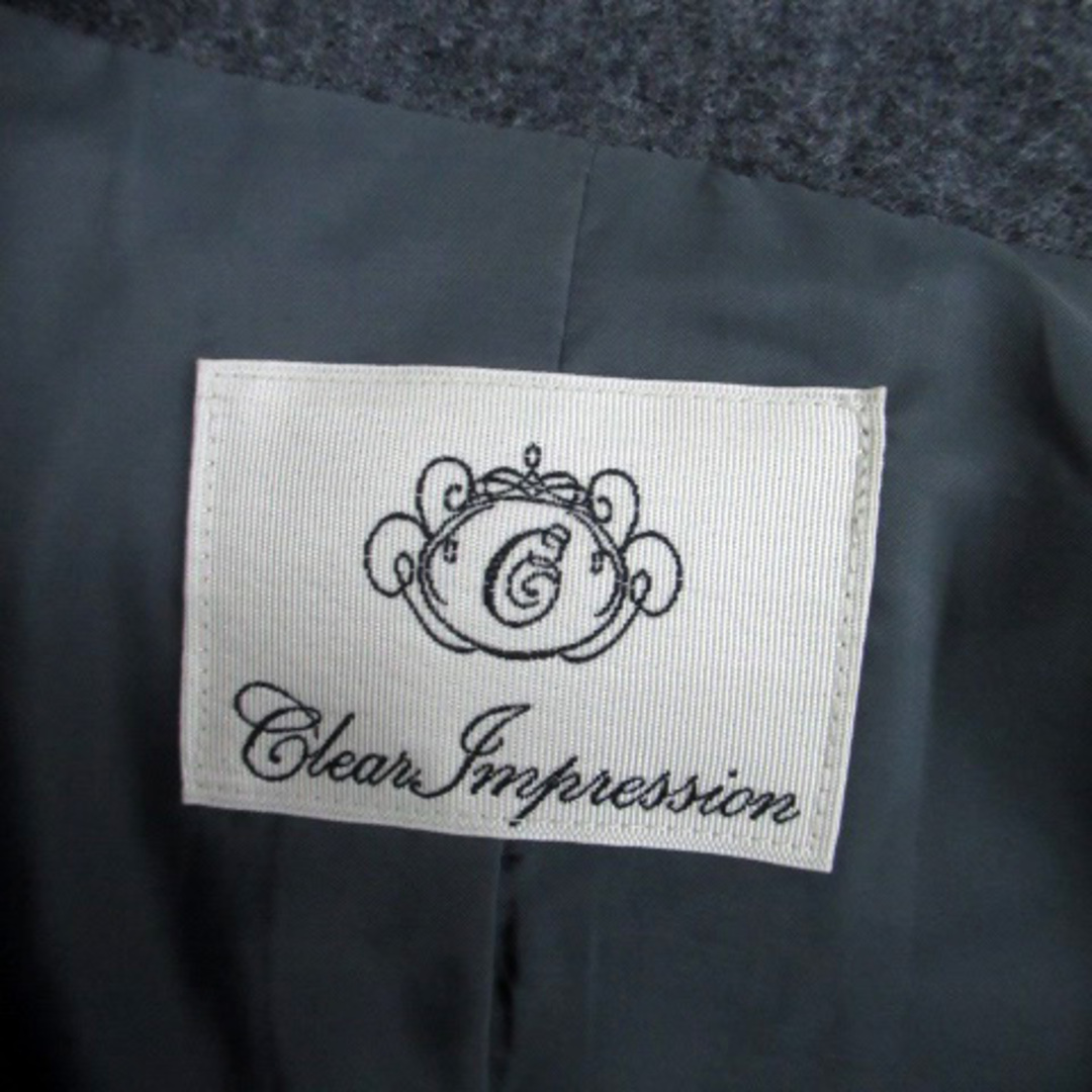 CLEAR IMPRESSION(クリアインプレッション)のクリアインプレッション テーラードジャケット 総裏地 ウール チャコールグレー レディースのジャケット/アウター(その他)の商品写真