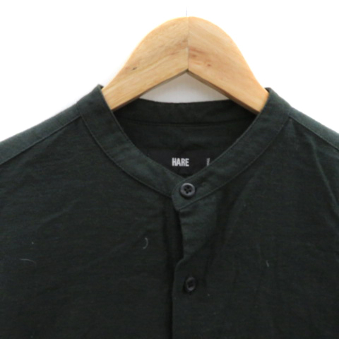 HARE(ハレ)のハレ カジュアルシャツ 長袖 ロング丈 バンドカラー 無地 オーバーサイズ S メンズのトップス(シャツ)の商品写真