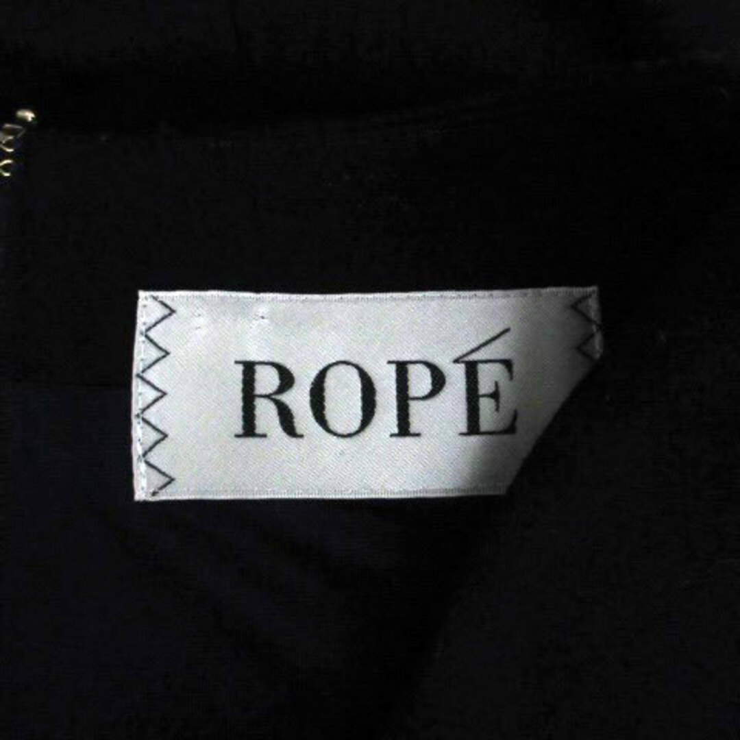 ROPE’(ロペ)のロペ ワンピース Vネック 長袖 フレアスリーブ ミモレ丈 ウール 38 紺 レディースのワンピース(ひざ丈ワンピース)の商品写真