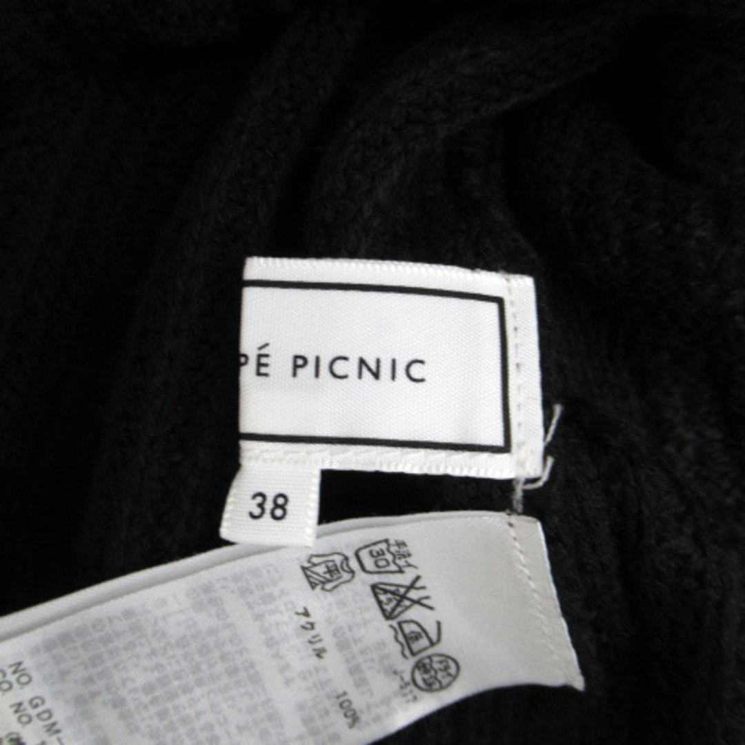 Rope' Picnic(ロペピクニック)のロペピクニック ニット セーター ハイネック ケーブル編み 切替 38 黒 レディースのトップス(ニット/セーター)の商品写真