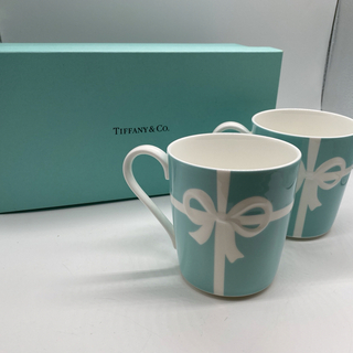 ティファニー(Tiffany & Co.)の箱付き　ティファニー ペア マグカップ ブルーボックス 　no.83(グラス/カップ)