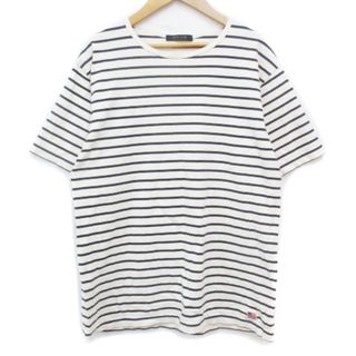 モデムデザイン Tシャツ カットソー 半袖 ラウンドネック ボーダー 3 白 紺(Tシャツ/カットソー(半袖/袖なし))