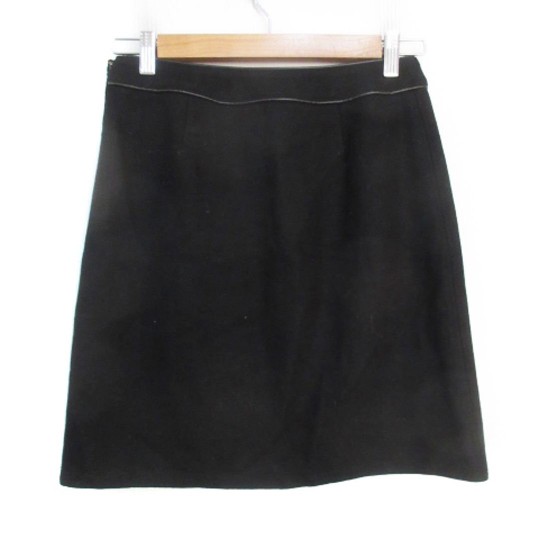 JILLSTUART(ジルスチュアート)のジルスチュアート 台形スカート ひざ丈 無地 2 黒 ブラック /FF47 レディースのスカート(ひざ丈スカート)の商品写真