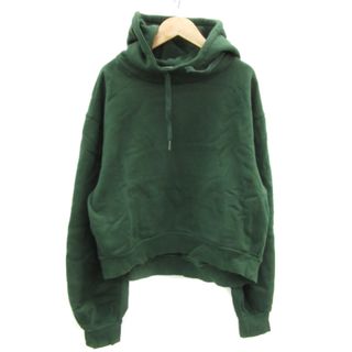 マウジー(moussy)のマウジー パーカー プルオーバー 長袖 裏起毛 オーバーサイズ F グリーン 緑(パーカー)