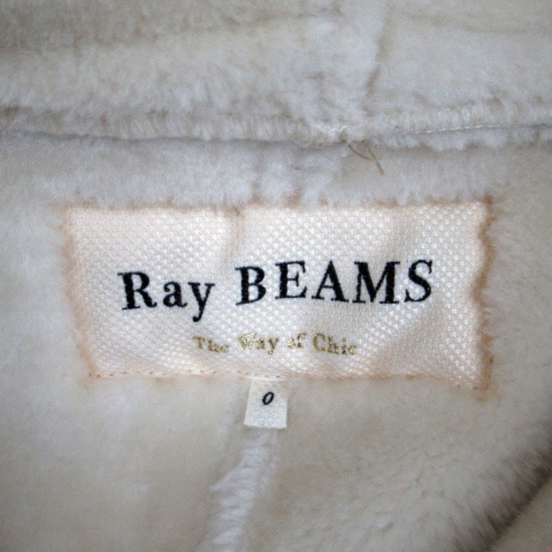 Ray BEAMS(レイビームス)のレイビームス フェイクムートンコート ロング丈 フード付き 0 ベージュ レディースのジャケット/アウター(その他)の商品写真