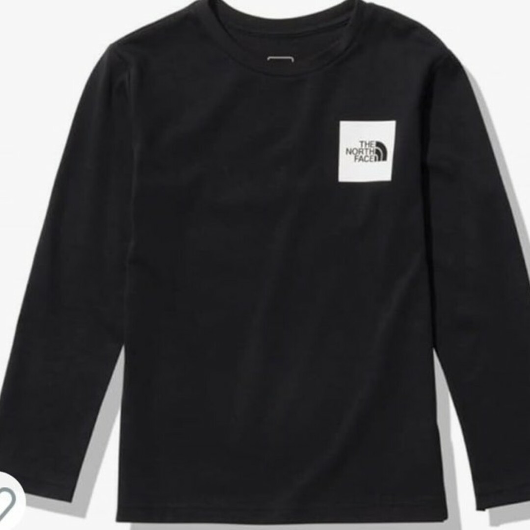 THE NORTH FACE(ザノースフェイス)のザノースフェイス　長袖 カットソー Tシャツ キッズ 110 黒　新品未使用 キッズ/ベビー/マタニティのキッズ服男の子用(90cm~)(Tシャツ/カットソー)の商品写真