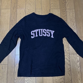 STUSSY - ステューシー stussy スウェット 黒 S 国旗 裏起毛 ワールド