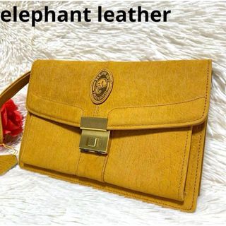 ヴィンテージ(VINTAGE)の【極美品】希少 象革 elephant leather セカンドバッグ(ビジネスバッグ)