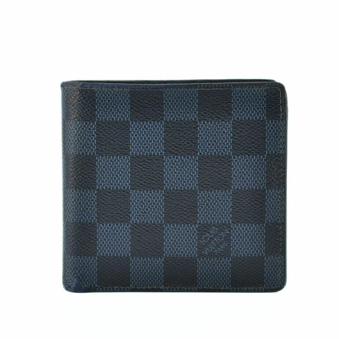 LOUIS VUITTON(ルイヴィトン)の✨美品✨ ルイヴィトン ポルトフォイユマルコ ダミエ コバルト 二つ折り財布 メンズのファッション小物(折り財布)の商品写真