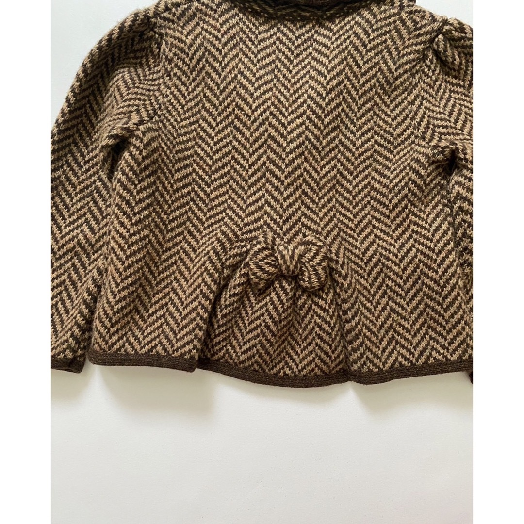 Ralph Lauren(ラルフローレン)のラルフローレン　ニットジャケット　ブレザー　90 ブラウン キッズ/ベビー/マタニティのキッズ服女の子用(90cm~)(ジャケット/上着)の商品写真