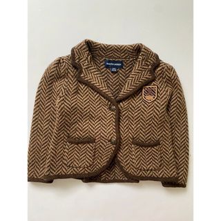 ラルフローレン(Ralph Lauren)のラルフローレン　ニットジャケット　ブレザー　90 ブラウン(ジャケット/上着)