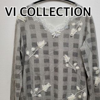 VI COLLECTION トップス チェック ロンT 薄手トップス【CT32】(Tシャツ(長袖/七分))