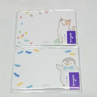 Hallmark - ホールマーク Hallmark 両面デザイン ミニカード (ペンギン&ねこ)