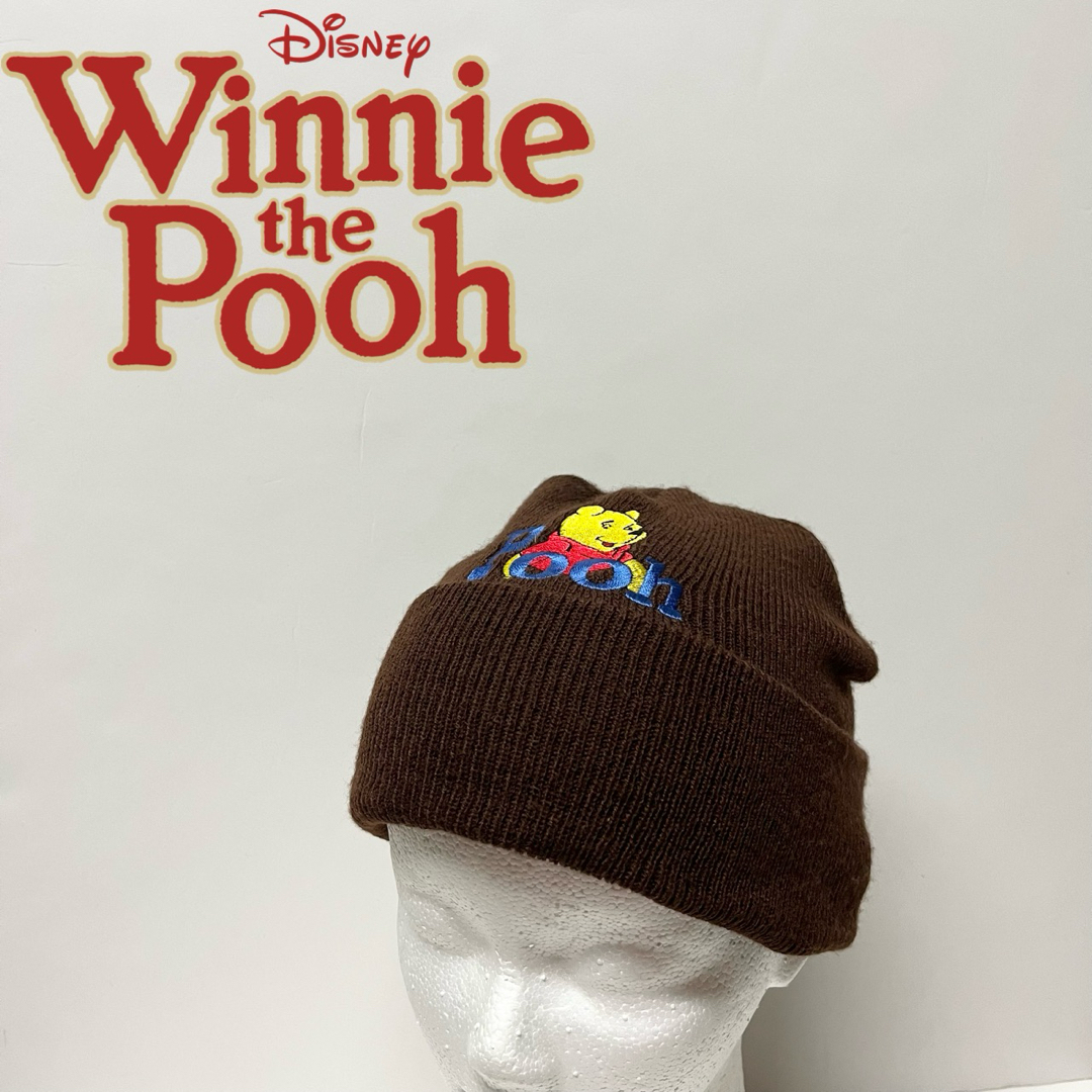 くまのプーさん(クマノプーサン)のDisney Winnie The Pooh Knit Cap Brown メンズの帽子(ニット帽/ビーニー)の商品写真