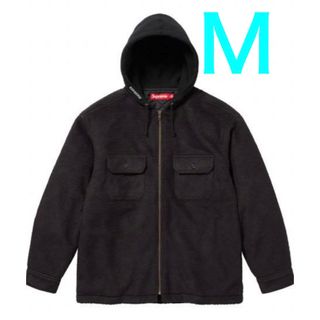 シュプリーム(Supreme)のSupreme Fleece Zip Up Hooded Shirt 黒(シャツ)